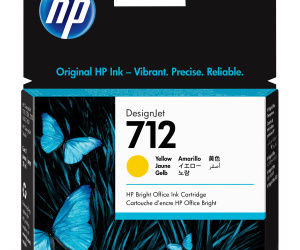 HP Cartouche d'encre DesignJet 712, jaune, 29 ml