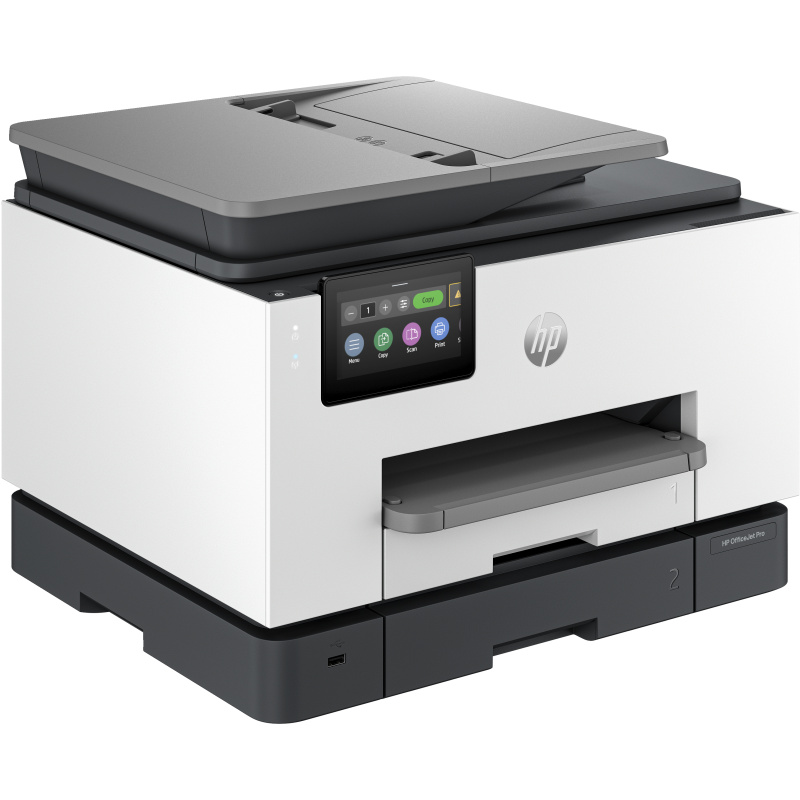 HP OfficeJet Pro 9130 All-in-One Printer, Couleur, Imprimante pour Petites/moyennes entreprises, Impression, copie, scan, fax, Wireless; Automatic document feeder; Two-sided printing; Two-sided scanning; Fax; Front USB flash drive port; Touchscreen
