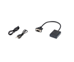 Microconnect MONGGHDMI câble vidéo et adaptateur 0,3 m VGA (D-Sub) HDMI Noir