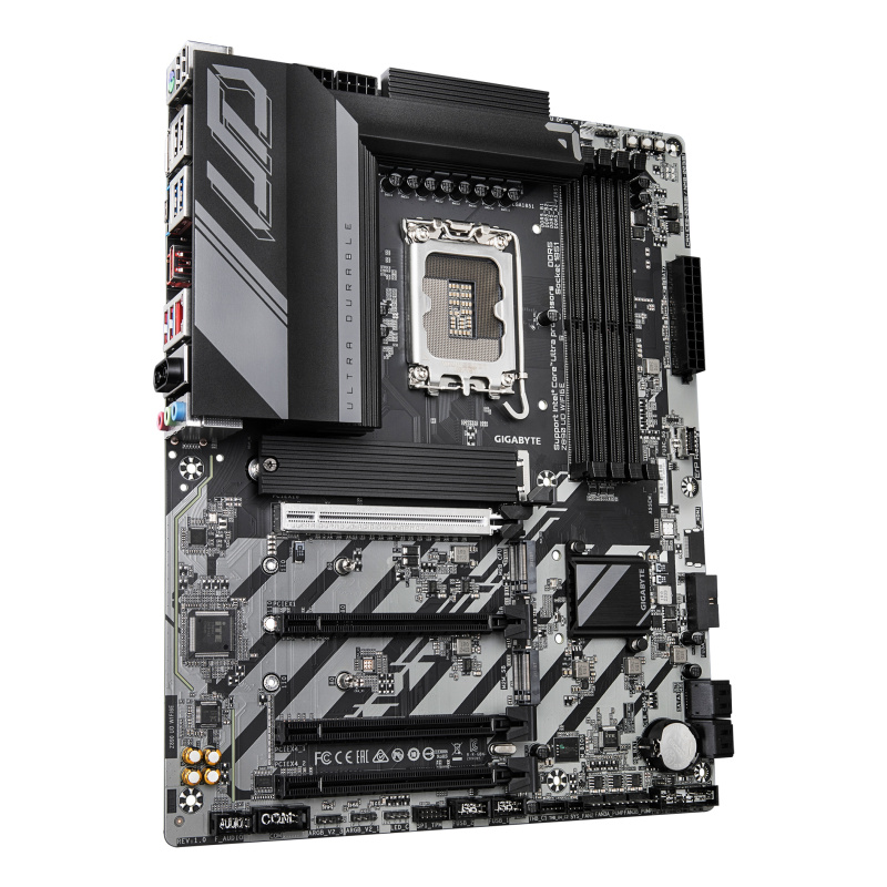 GIGABYTE Carte mère Z890 UD WIFI6E - Prend en charge les processeurs Intel Core Ultra (Série 2), VRM à 12+1+2 phases, jusqu'à 8800MHz DDR5 (OC), 1xPCIe 5.0 + 2xPCIe 4.0, Wi-Fi 6E, LAN 2.5GbE, USB 4