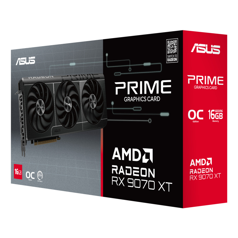 ASUS Prime -RX9070XT-O16G AMD Radeon RX 9070 XT 16 Go GDDR6