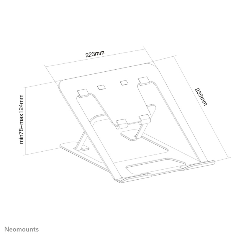Neomounts NSLS085BLACK Support pour ordinateur portable 10-17" - pliable - compact - universel