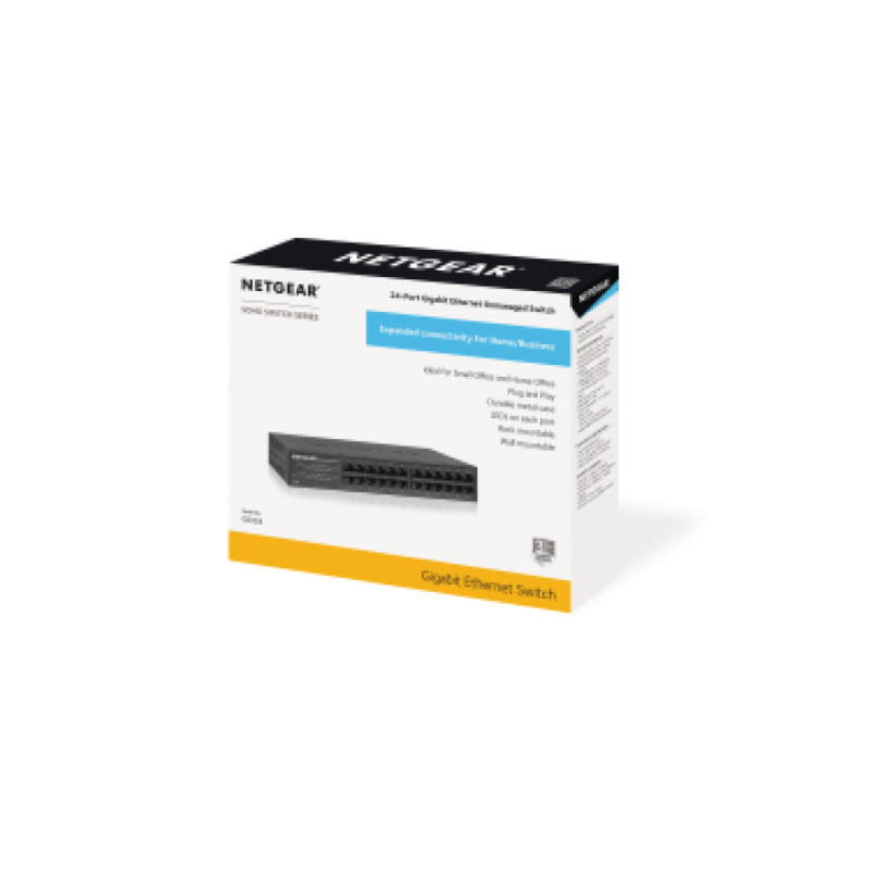 NETGEAR GS324 Non-géré Gigabit Ethernet (10/100/1000) Noir