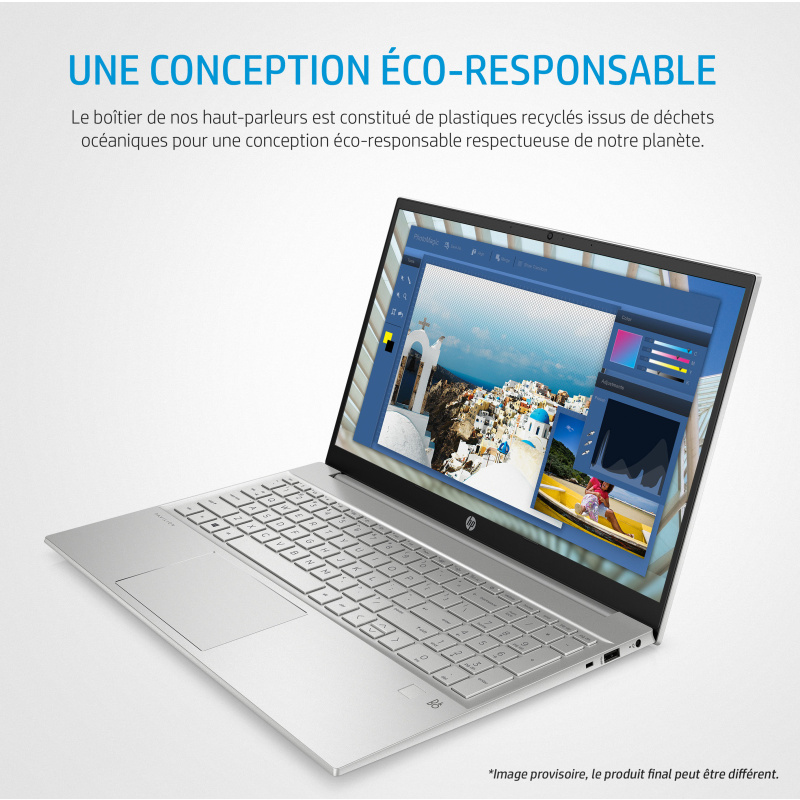 HP Pavilion 15-eg0074nf Intel® Core™ i5 i5-1135G7 Ordinateur portable 39,6 cm (15.6") Full HD 16 Go DDR4-SDRAM 512 Go SSD Wi-Fi 6 (802.11ax) Windows 11 Home Argent