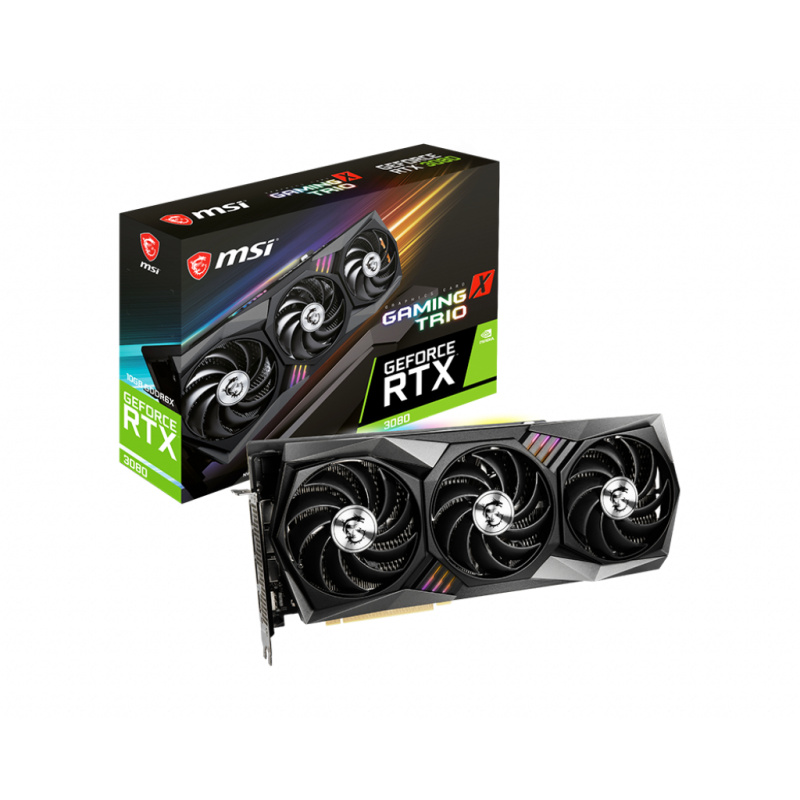 MSI GAMING RTX 3080 X TRIO 10G carte graphique NVIDIA GeForce RTX 3080 10 Go GDDR6X