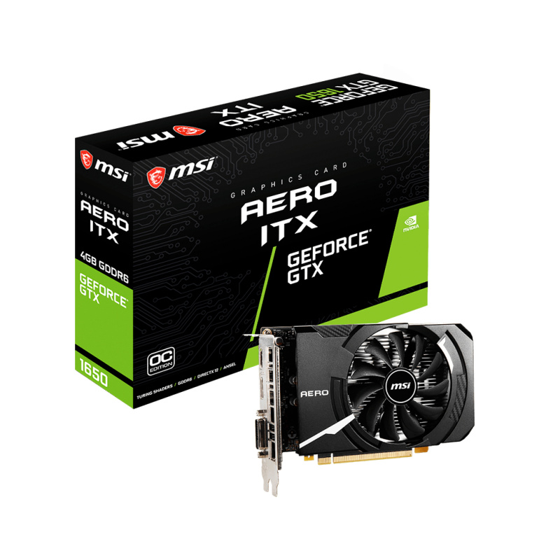MSI AERO ITX GeForce GTX 1650 D6 OC NVIDIA 4 Go GDDR6