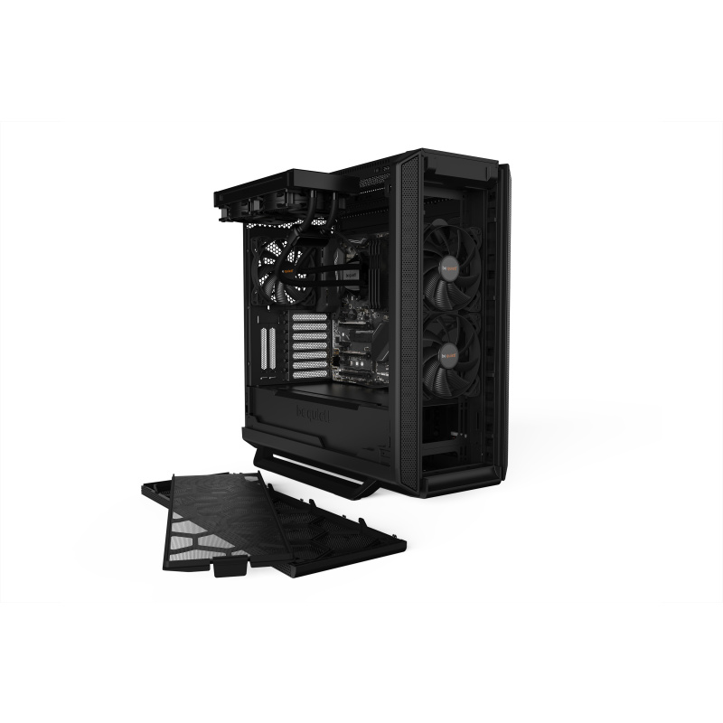 be quiet! Silent Base 802 Noir | Boîtier PC ARGB vitré, Mini ITX / Micro ATX / ATX / E-ATX, 3 ventilateurs Pure Wings 140 mm