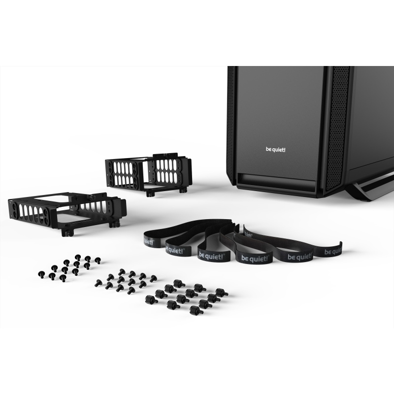 be quiet! Silent Base 802 Noir | Boîtier PC ARGB vitré, Mini ITX / Micro ATX / ATX / E-ATX, 3 ventilateurs Pure Wings 140 mm
