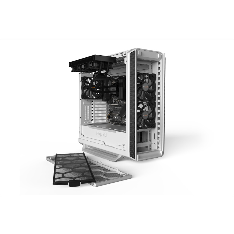 be quiet! Silent Base 802 Blanc | Boîtier PC ARGB vitré, Mini ITX / Micro ATX / ATX / E-ATX, 3 ventilateurs Pure Wings 140 mm