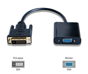 Microconnect DVIDVGA câble vidéo et adaptateur 0,25 m DVI-D VGA (D-Sub) Noir