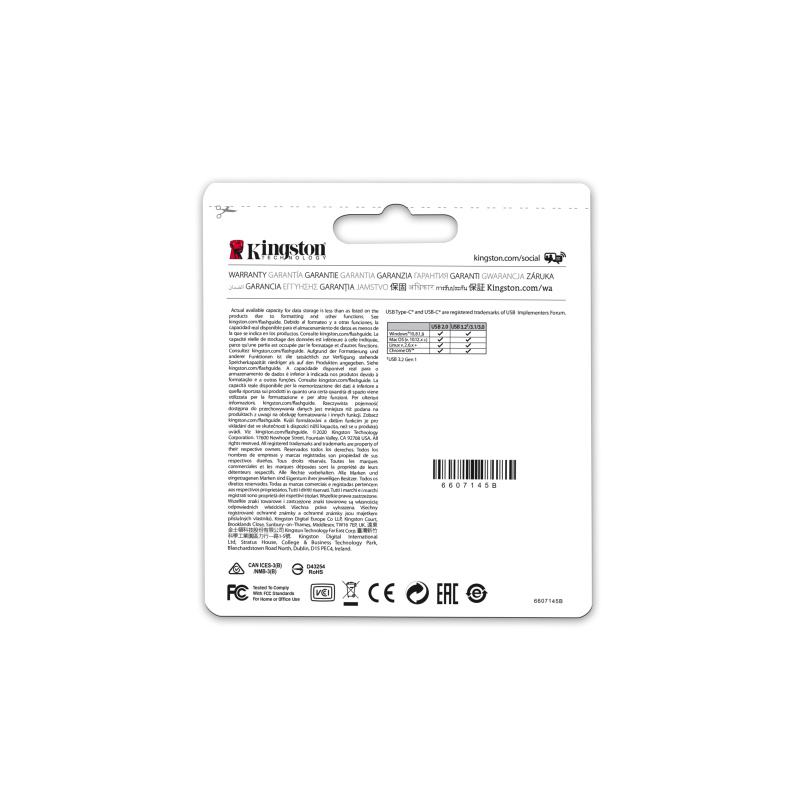 Kingston Technology DataTraveler 128 Go microDuo 3C 200 Mo/s dual USB-A + USB-C