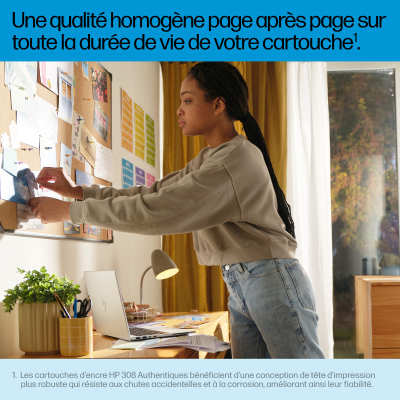HP 308 Cartouche d’encre authentique Noir