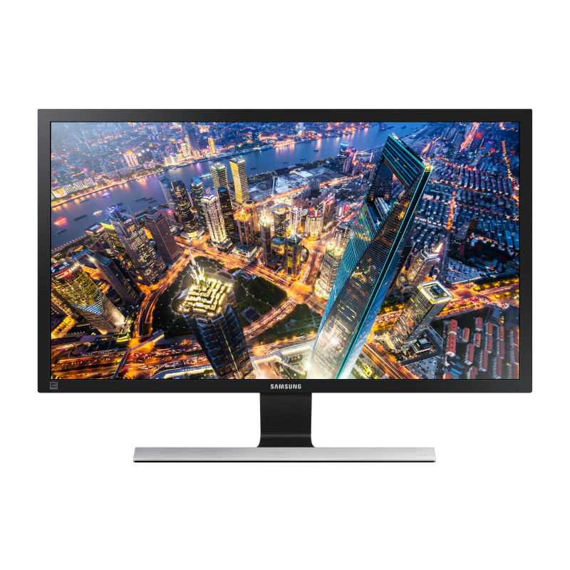 Samsung U28E590D écran plat de PC 71,1 cm (28") 3840 x 2160 pixels 4K Ultra HD LED Noir, Métallique