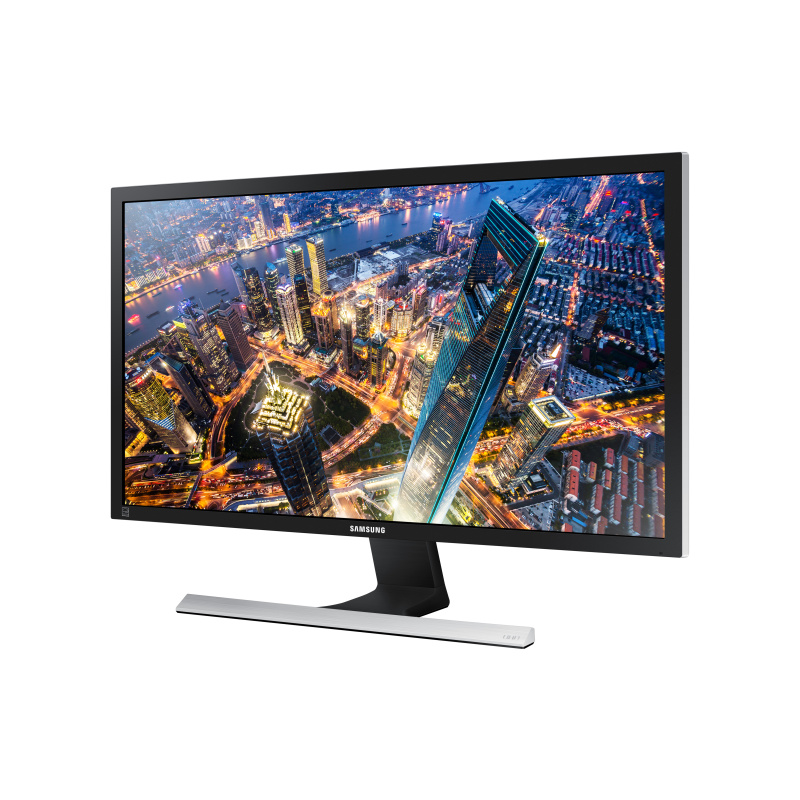 Samsung U28E590D écran plat de PC 71,1 cm (28") 3840 x 2160 pixels 4K Ultra HD LED Noir, Métallique