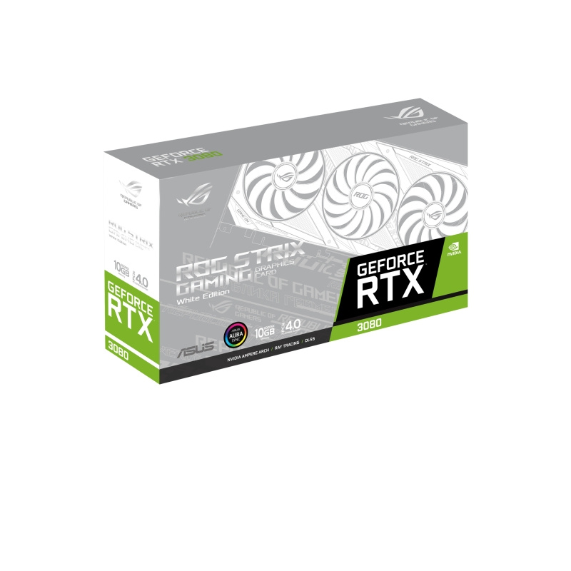 ASUS ROG -STRIX-RTX3080-10G-WHITE NVIDIA GeForce RTX 3080 10 Go GDDR6X