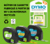 DYMO LetraTag Étiquettes en Papier Authentique | 12 mm x 4 m | Noir sur Blanc | Étiquettes autocollantes pour étiqueteuse LetraTag