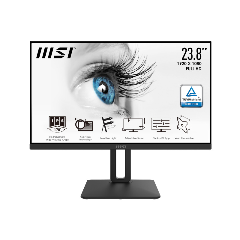 MSI Pro MP242P écran plat de PC 60,5 cm (23.8") 1920 x 1080 pixels Full HD LED Noir