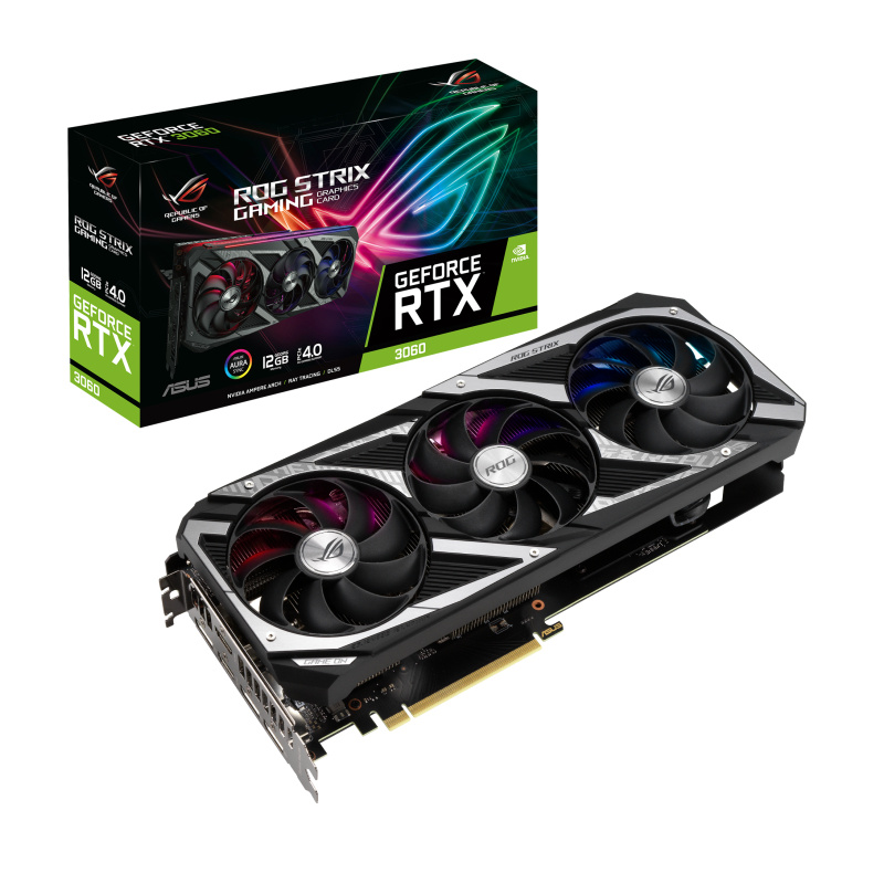 ASUS ROG -STRIX-RTX3060-12G-GAMING NVIDIA GeForce RTX 3060 12 Go GDDR6