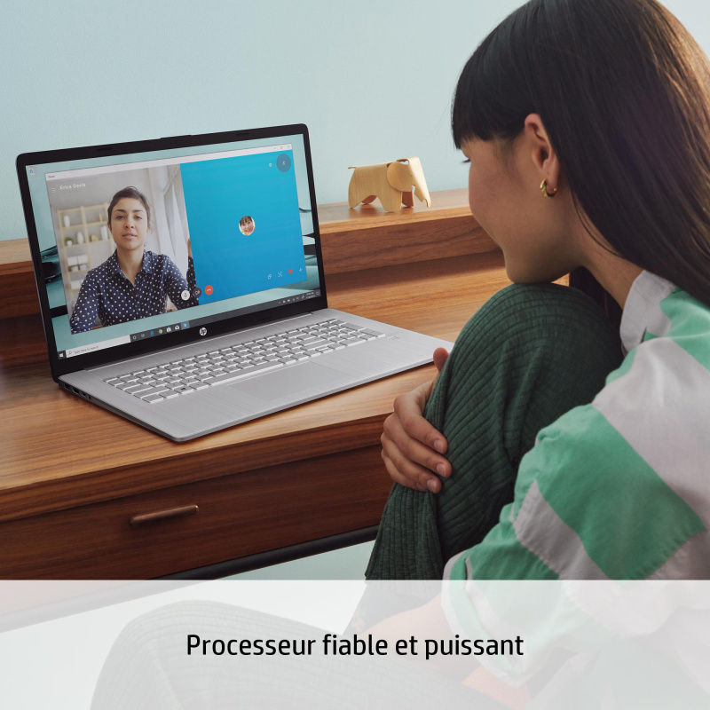 HP 17-cn0301nf Intel® Core™ i5 i5-1135G7 Ordinateur portable 43,9 cm (17.3") Full HD 8 Go DDR4-SDRAM 512 Go SSD Wi-Fi 5 (802.11ac) Windows 11 Home Argent