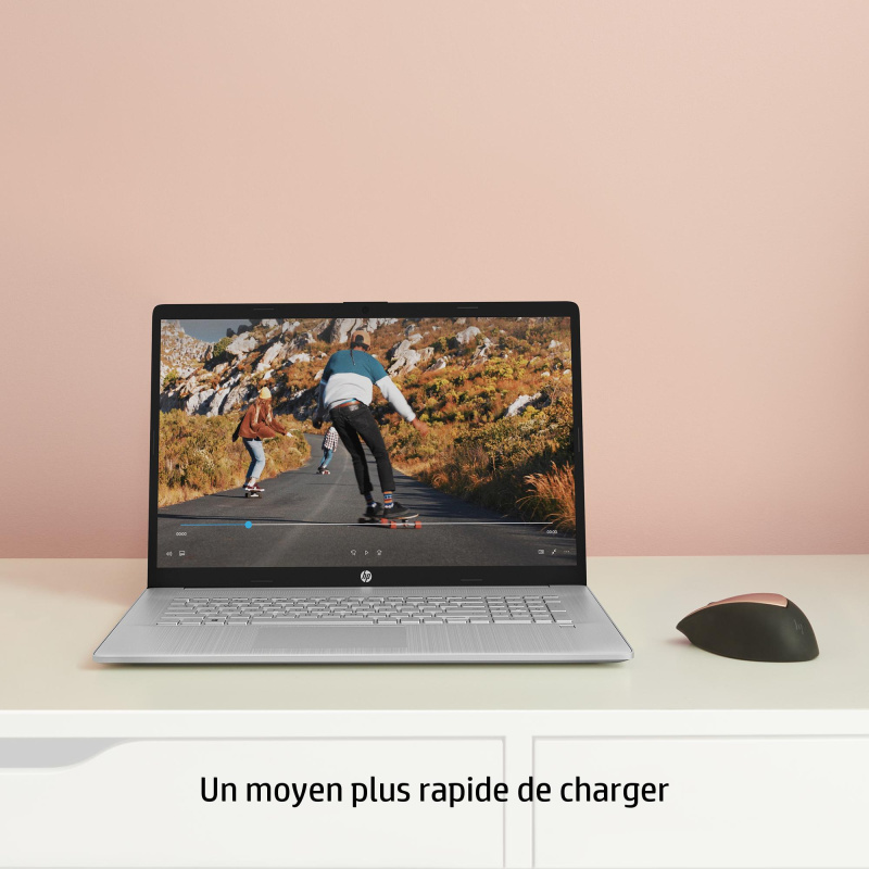 HP 17-cn0301nf Intel® Core™ i5 i5-1135G7 Ordinateur portable 43,9 cm (17.3") Full HD 8 Go DDR4-SDRAM 512 Go SSD Wi-Fi 5 (802.11ac) Windows 11 Home Argent