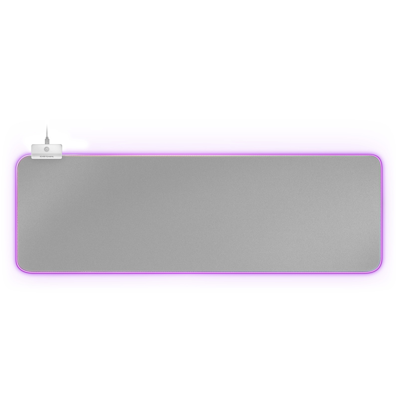 Mars Gaming MMPRGB2S tapis de souris Tapis de souris de jeu Argent, Blanc