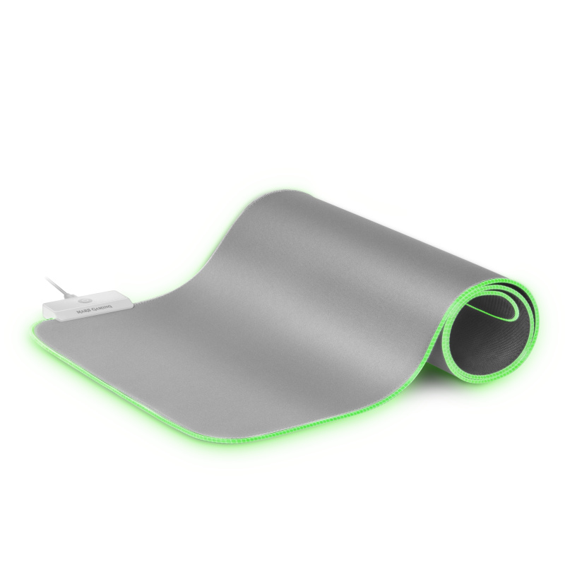 Mars Gaming MMPRGB2S tapis de souris Tapis de souris de jeu Argent, Blanc