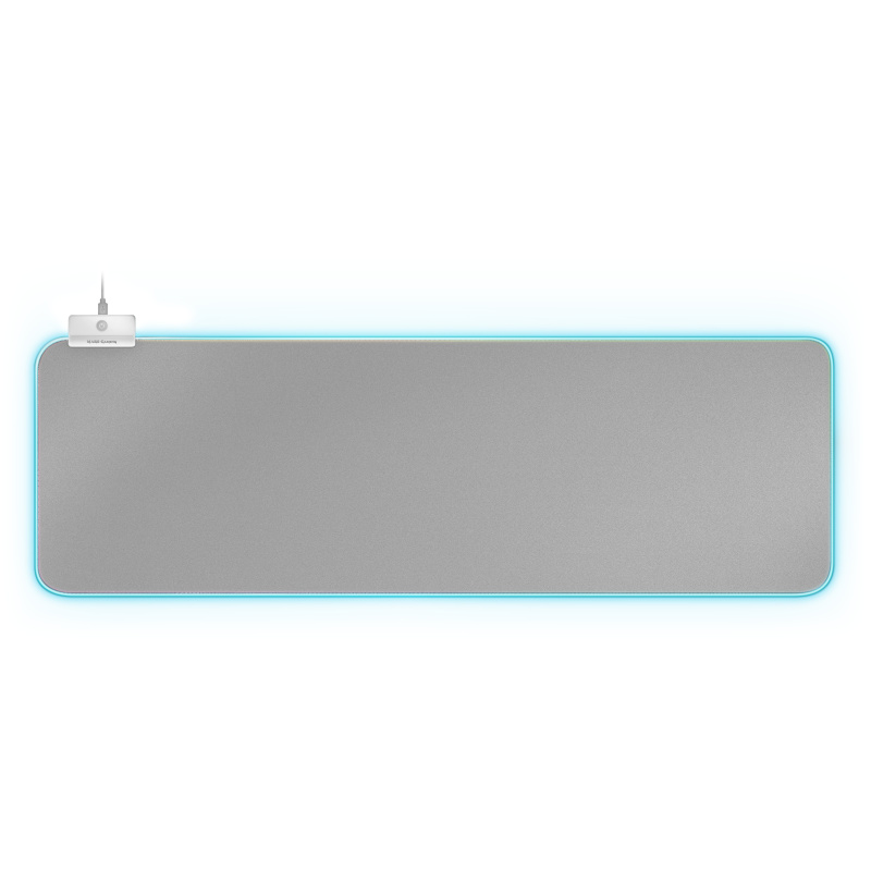 Mars Gaming MMPRGB2S tapis de souris Tapis de souris de jeu Argent, Blanc