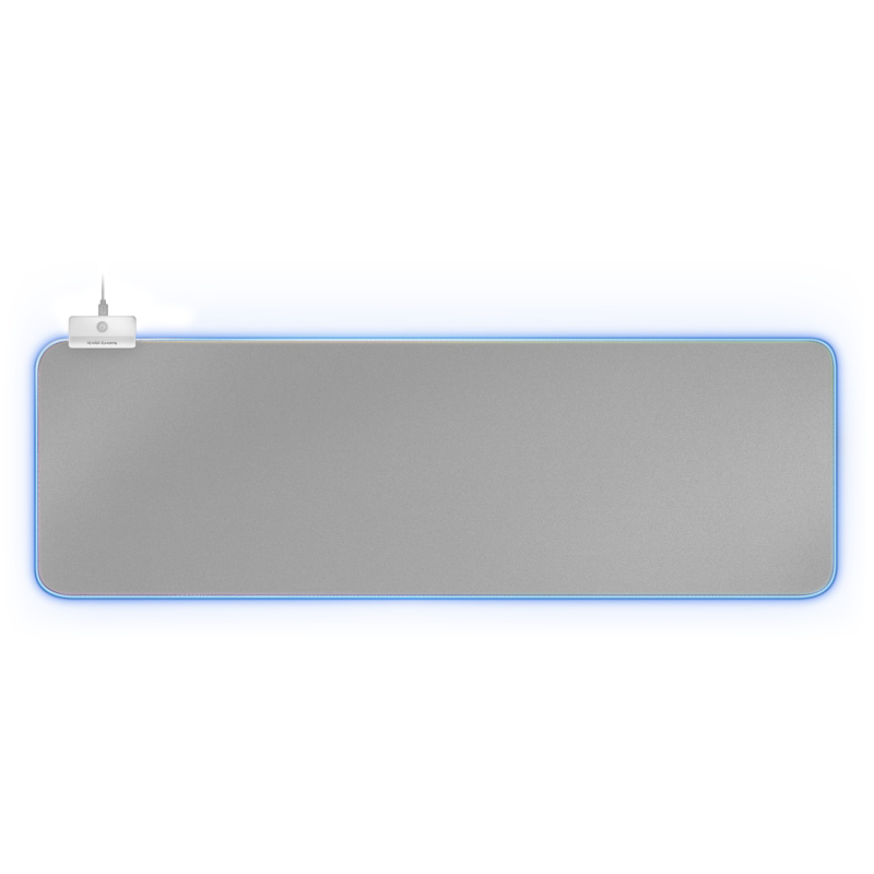 Mars Gaming MMPRGB2S tapis de souris Tapis de souris de jeu Argent, Blanc