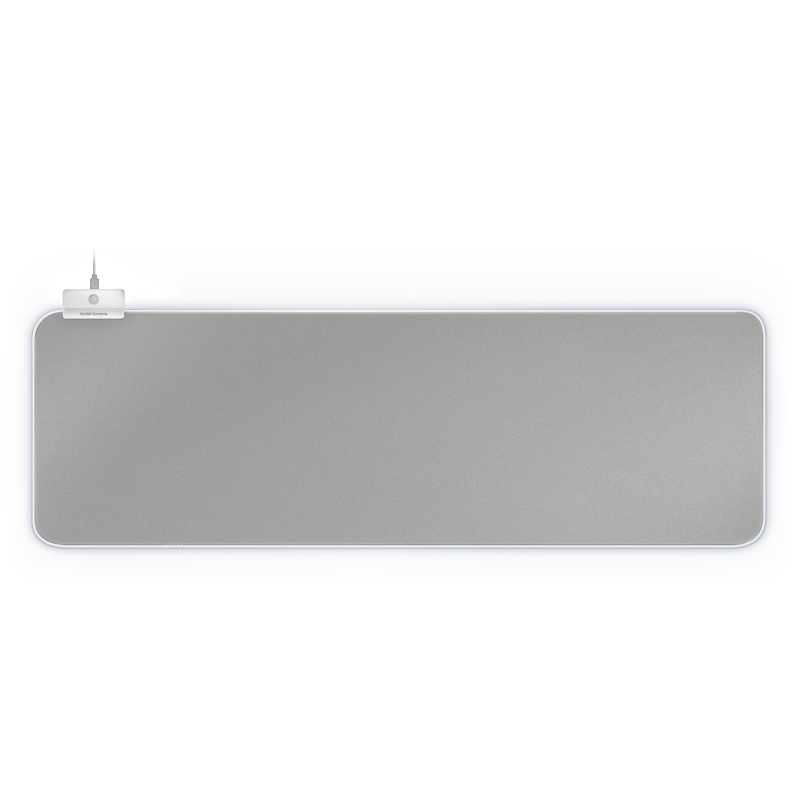 Mars Gaming MMPRGB2S tapis de souris Tapis de souris de jeu Argent, Blanc