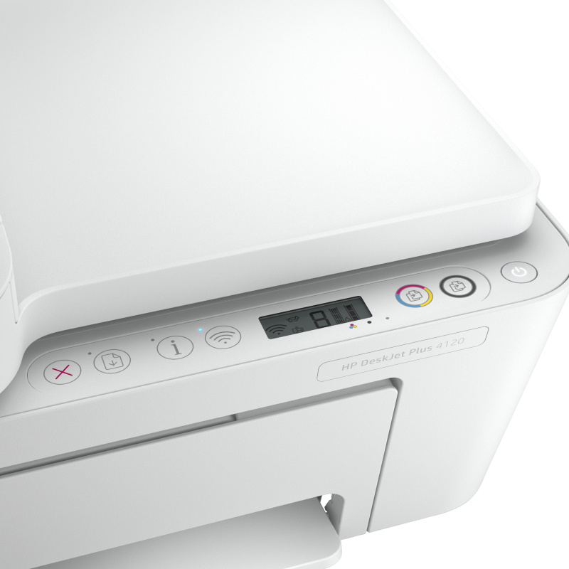 HP DeskJet Plus Imprimante Tout-en-un 4120 Plus, Couleur, Imprimante pour Domicile, Impression, copie, numérisation, sans fil, télécopie mobile, Numérisation vers PDF