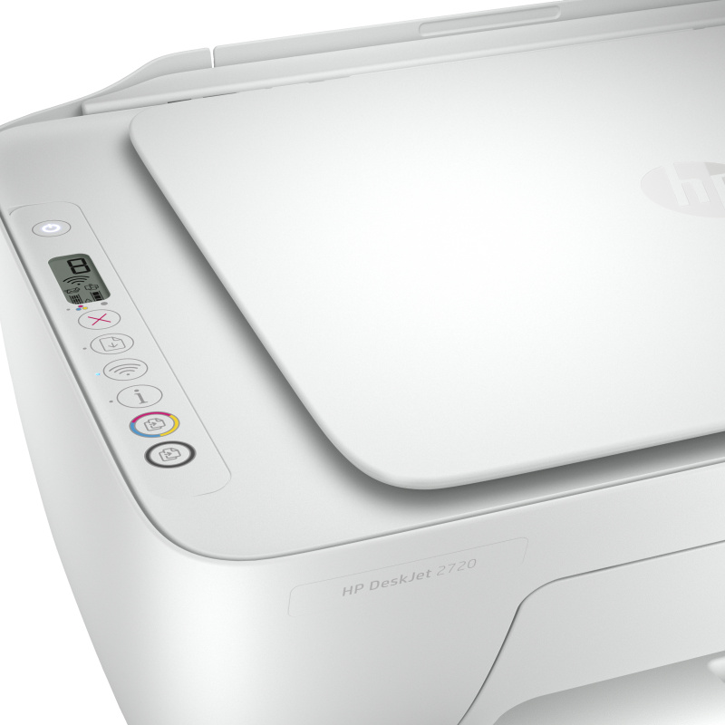 HP DeskJet Imprimante tout-en-un 2720, Couleur, Imprimante pour Domicile, Impression, copie, numérisation, Sans fil; Éligibilité Instant Ink; Imprimer depuis un téléphone ou une tablette