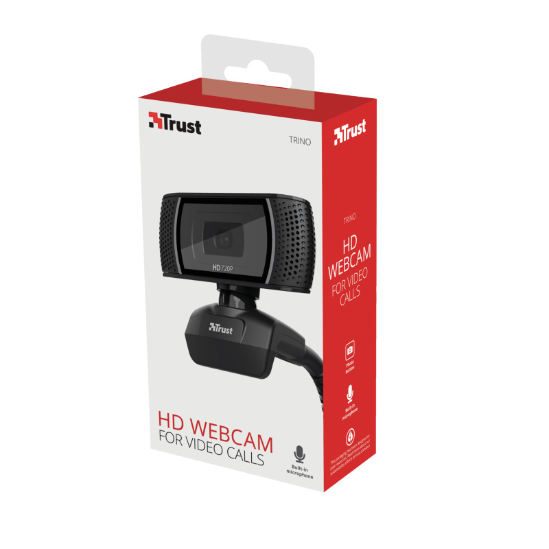 Trust Trino webcam 8 MP 1280 x 720 pixels USB 2.0 Noir