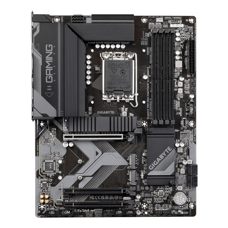 GIGABYTE B760 GAMING X Carte Mère - Compatible avec les processeurs Intel Core 14e génération, VRM numérique 8+1+1 phases, jusqu'à 7600MHz DDR5 (OC), 3x PCIe 4.0 M.2, 2.5GbE LAN, USB 3.2 Gen 2