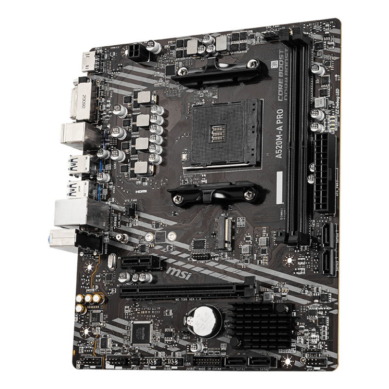 MSI A520M-A PRO carte mère AMD A520 Emplacement AM4 micro ATX