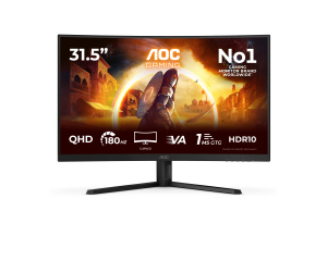 AOC G4 CQ32G4VE écran plat de PC 80 cm (31.5") 2560 x 1440 pixels Quad HD LCD Noir, Gris