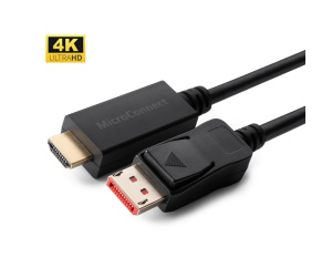 Microconnect MC-DP-HDMI-1004K câble vidéo et adaptateur 1 m DisplayPort Noir