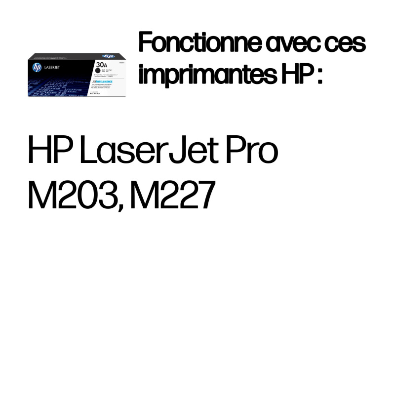 HP Cartouche de toner noir originale 30A LaserJet
