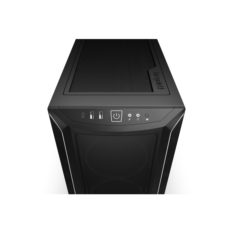 be quiet! Shadow Base 800 Noir | Boîtier PC ARGB vitré, Mini ITX / Micro ATX / ATX / E-ATX, 4 ventilateurs Light Wings PWM 140 mm