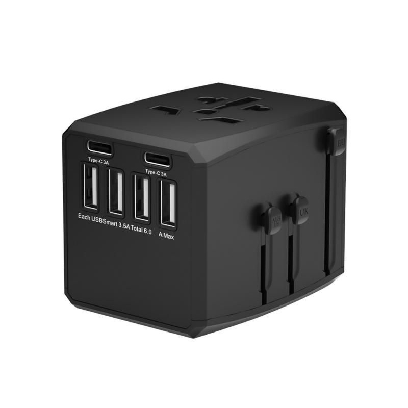 Microconnect MC-TRAVELADAPTER1 prise de courant électrique Noir