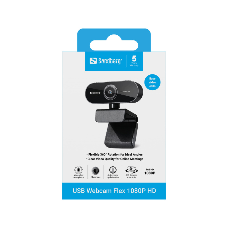 Sandberg USB Webcam Flex 1080P HD