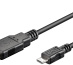 Microconnect USBABMICRO1 câble USB USB 2.0 1 m USB A Micro-USB B Noir