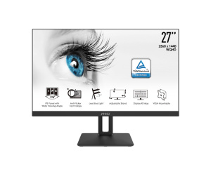 MSI PRO MP271QP écran plat de PC 68,6 cm (27") 2560 x 1440 pixels Wide Quad HD LED Noir