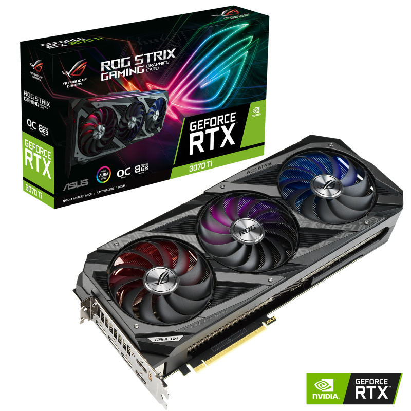 ASUS ROG -STRIX-RTX3070TI-O8G-GAMING NVIDIA GeForce RTX 3070 Ti 8 Go GDDR6X