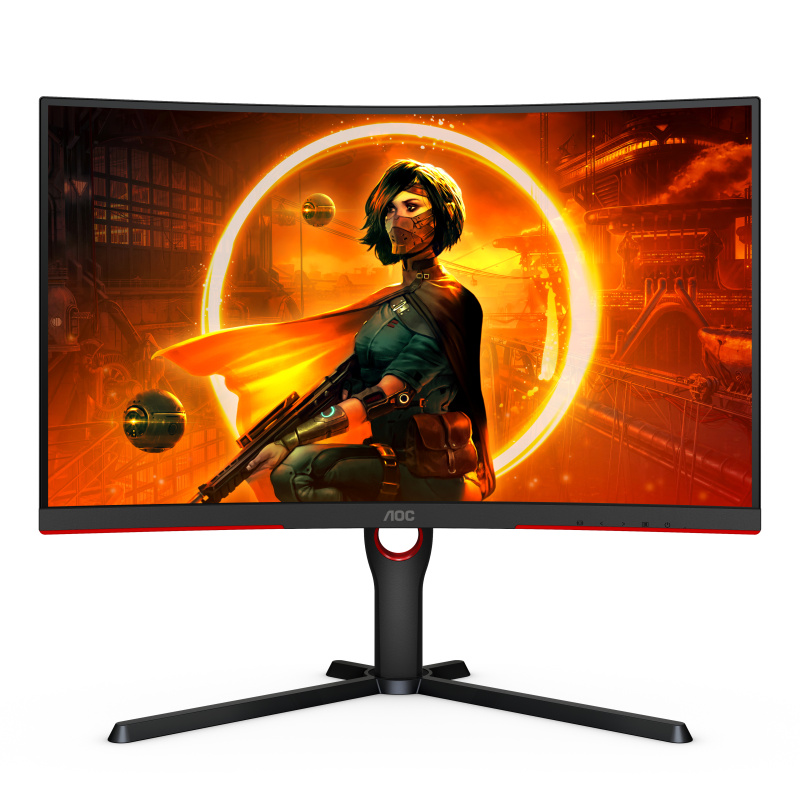 AOC CQ27G3SU/BK écran plat de PC 68,6 cm (27") 2560 x 1440 pixels Quad HD LED Noir, Rouge
