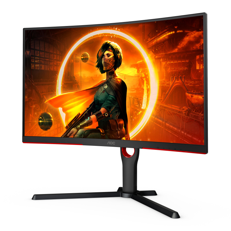 AOC CQ27G3SU/BK écran plat de PC 68,6 cm (27") 2560 x 1440 pixels Quad HD LED Noir, Rouge