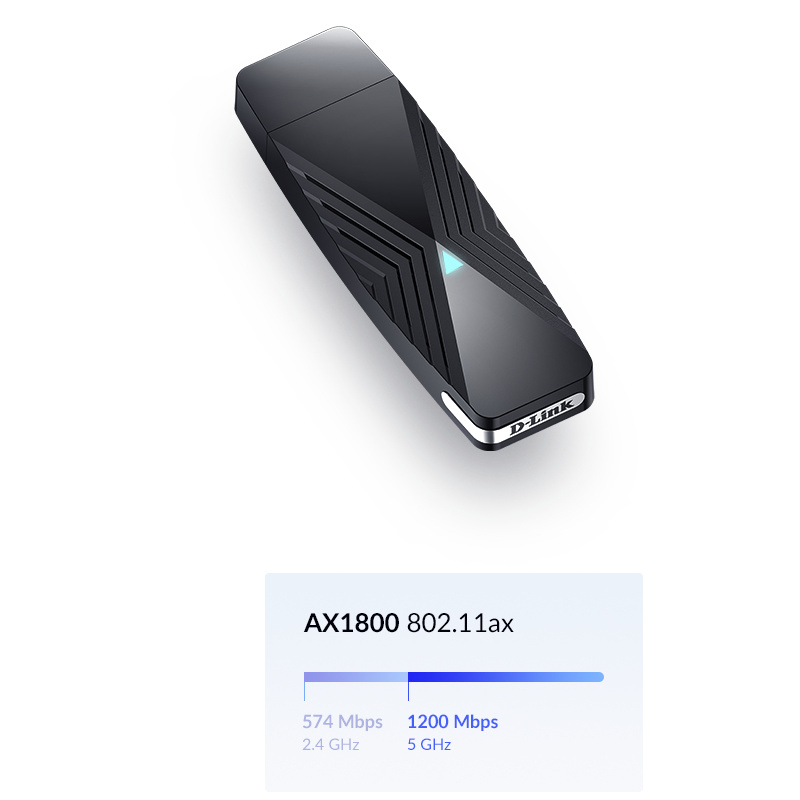 D-Link DWA‑X1850 Adaptateur USB Wi-Fi 6 AX1800