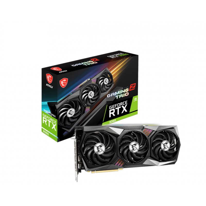 MSI GAMING RTX 3080 Z TRIO 10G LHR carte graphique NVIDIA GeForce RTX 3080 10 Go GDDR6X