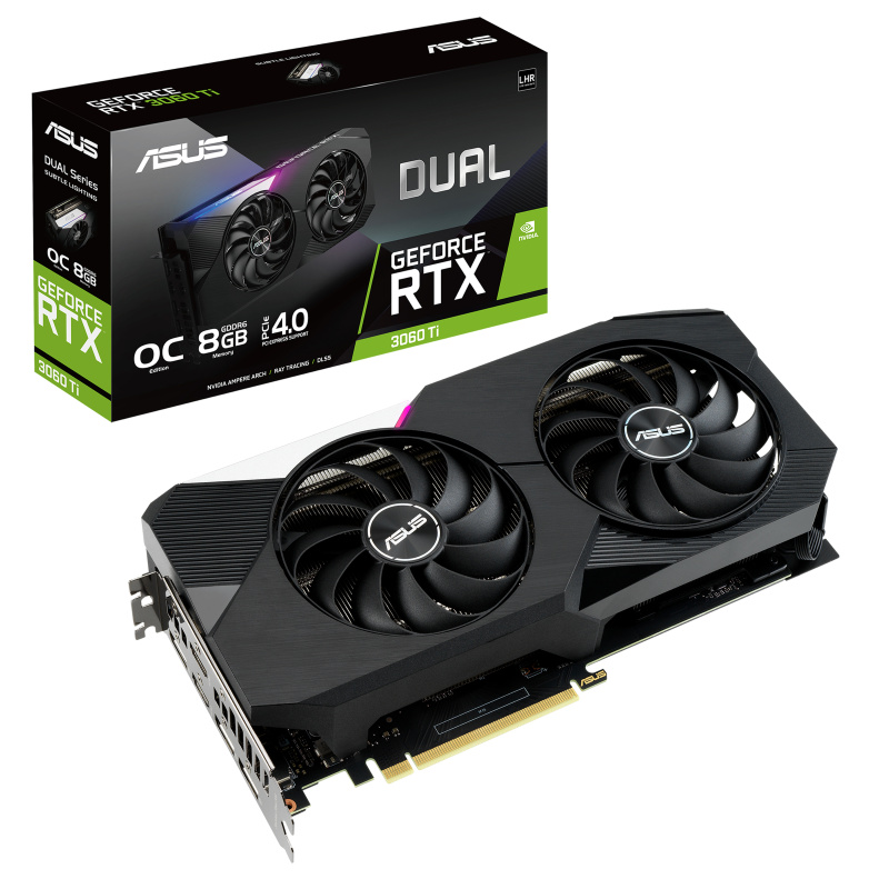 ASUS Dual -RTX3060TI-O8G-V2 NVIDIA GeForce RTX 3060 Ti 8 Go GDDR6