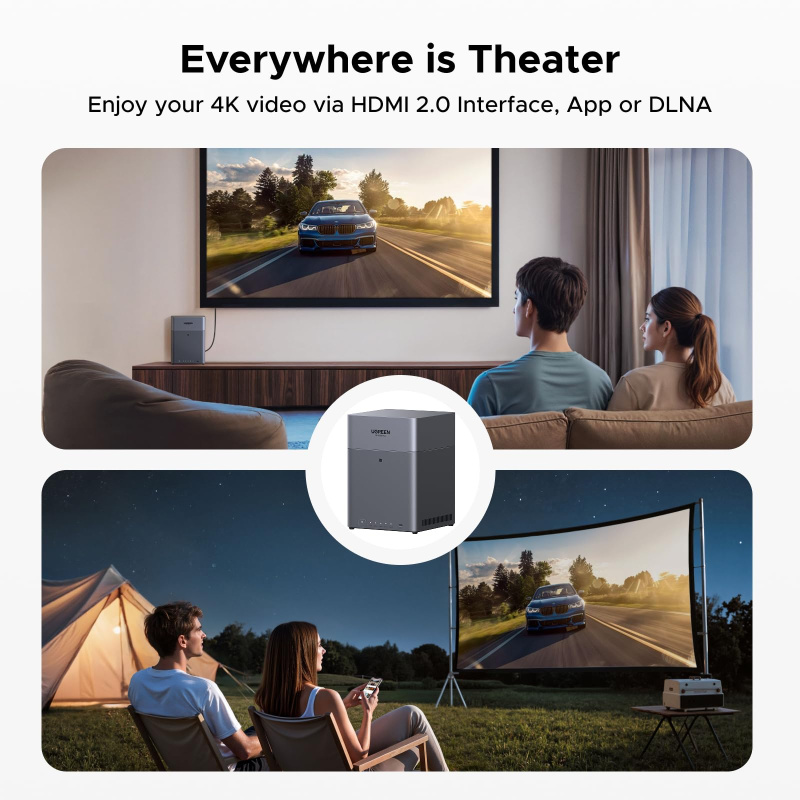 Ugreen DH4300 Plus NAS Mini Tower 8 Go LPPDDR4X UGOS PRO Gris