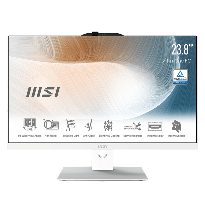 MSI Modern AM242P 11M-851EU Intel® Core™ i5 i5-1135G7 60,5 cm (23.8") 1920 x 1080 pixels PC All-in-One 16 Go DDR4-SDRAM 512 Go SSD Windows 11 Pro Wi-Fi 6 (802.11ax) Blanc